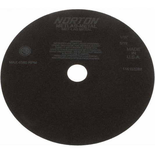 Norton 66253149449 Cut-Off Wheel 10" Dia, 1/16" Thick, 1-1/4" Hole, Aluminum Oxide