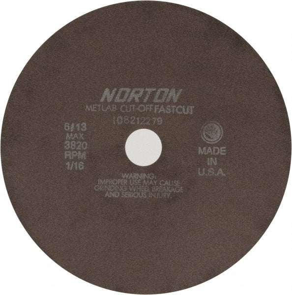 Norton 66253122821 Cut-Off Wheel 10" Dia, 1/16" Thick, 1-1/4" Hole, Aluminum Oxide