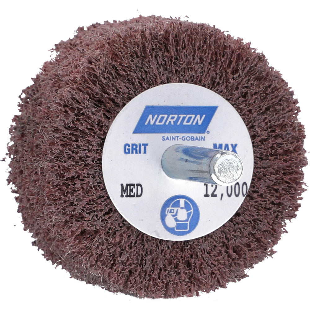 Norton 66261051716 Mounted Flap Wheel 2" Dia, 1" Face Width, Aluminum Oxide