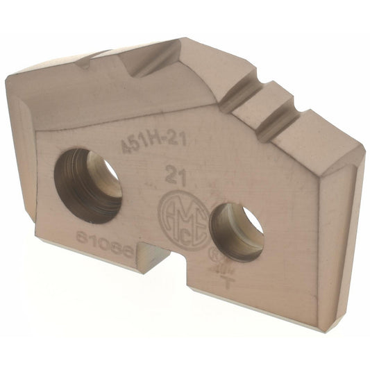 Allied Machine and Engineering 451H-21 Spade Drill Insert 21.00 mm Dia, Seat Size 1, Cobalt, 132 deg Point