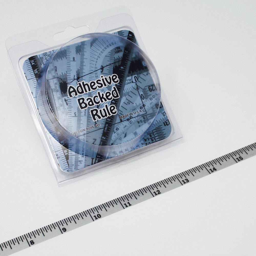 OREGON RULE COMPANY FN-C012VU-GTC 1 Ft. Long x 1/2 Inch Wide, 1/16 Inch Graduation, Clear, Mylar Adhesive Tape Measure
