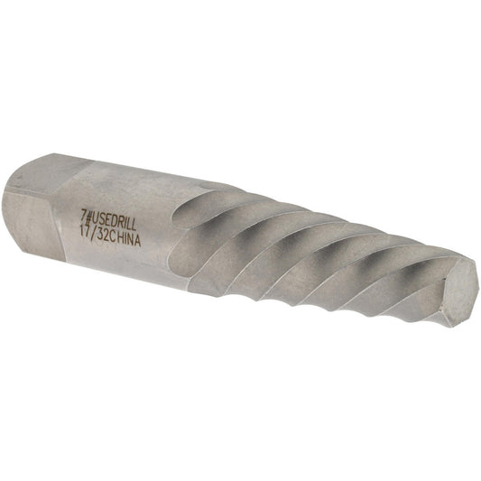 Value Collection 312-8927 Spiral Flute Screw Extractor #7, for 22to 27mm, 7/8 to 1-1/8 in, 1/2 in NPT, 1/2 in BSP & M22 to M27 Screws