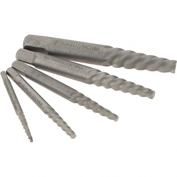 Value Collection 312-8920 Spiral Flute Screw Extractor 5 Pc