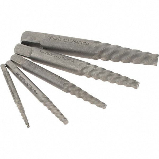 Value Collection 312-8920 Spiral Flute Screw Extractor 5 Pc