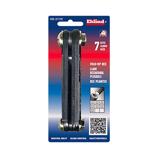Eklind 21172 7 Piece Fold-Up Hex Key Set