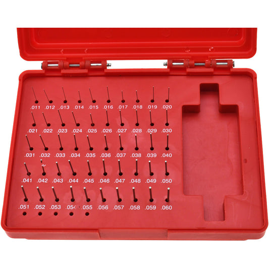 Value Collection 616-81006 Class ZZ Plug Gage Set 0.011 to 0.06" Range, 50 Pc