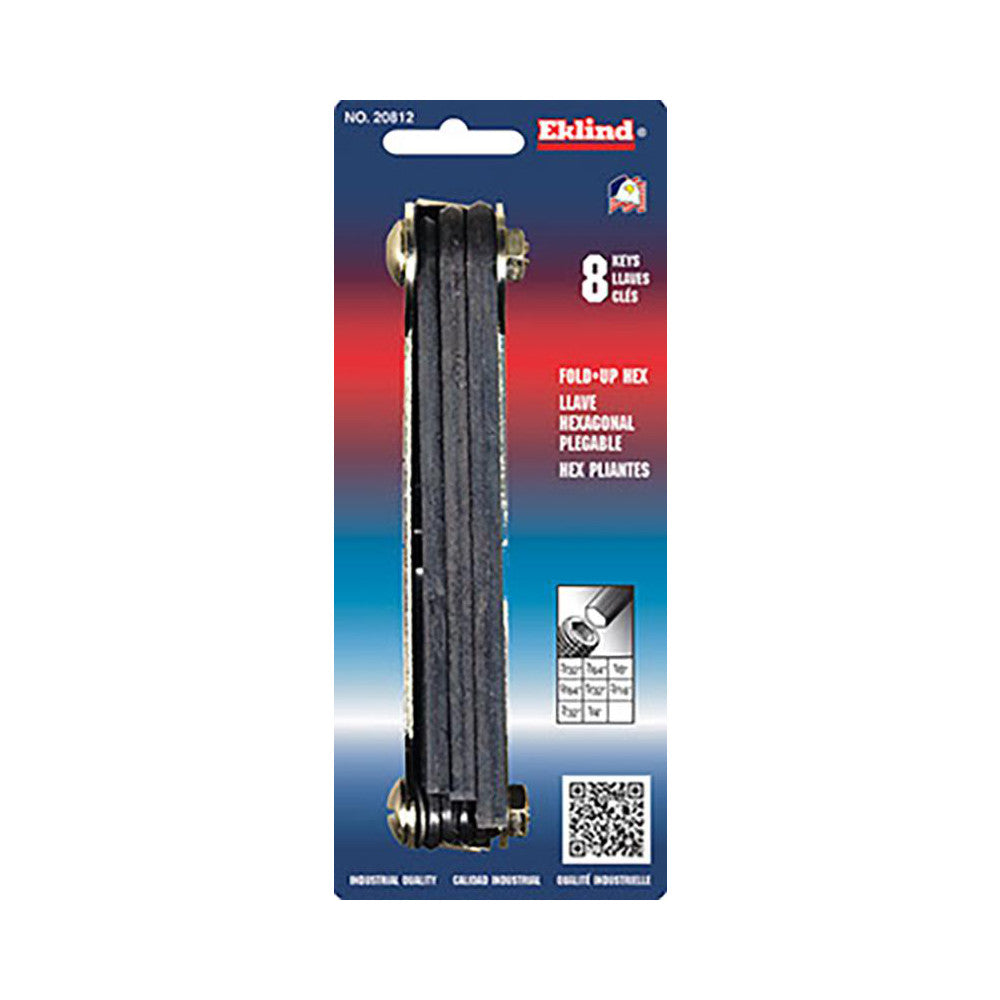 Eklind 20812 8 Piece Fold-Up Hex Key Set
