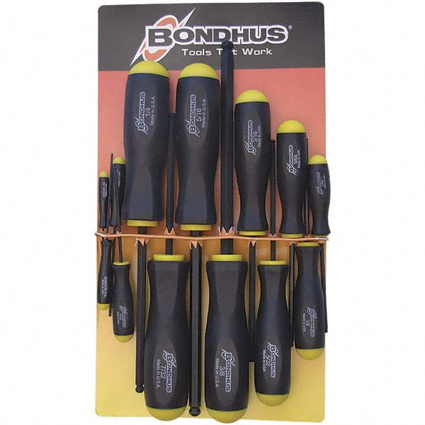 Bondhus 10637 13 Piece, 0.05 to 3/8" Ball End Hex Driver Set