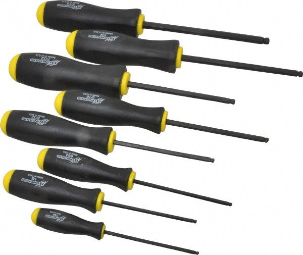 Bondhus 10633 8 Piece, 7/64 to 5/16" Ball End Hex Driver Set