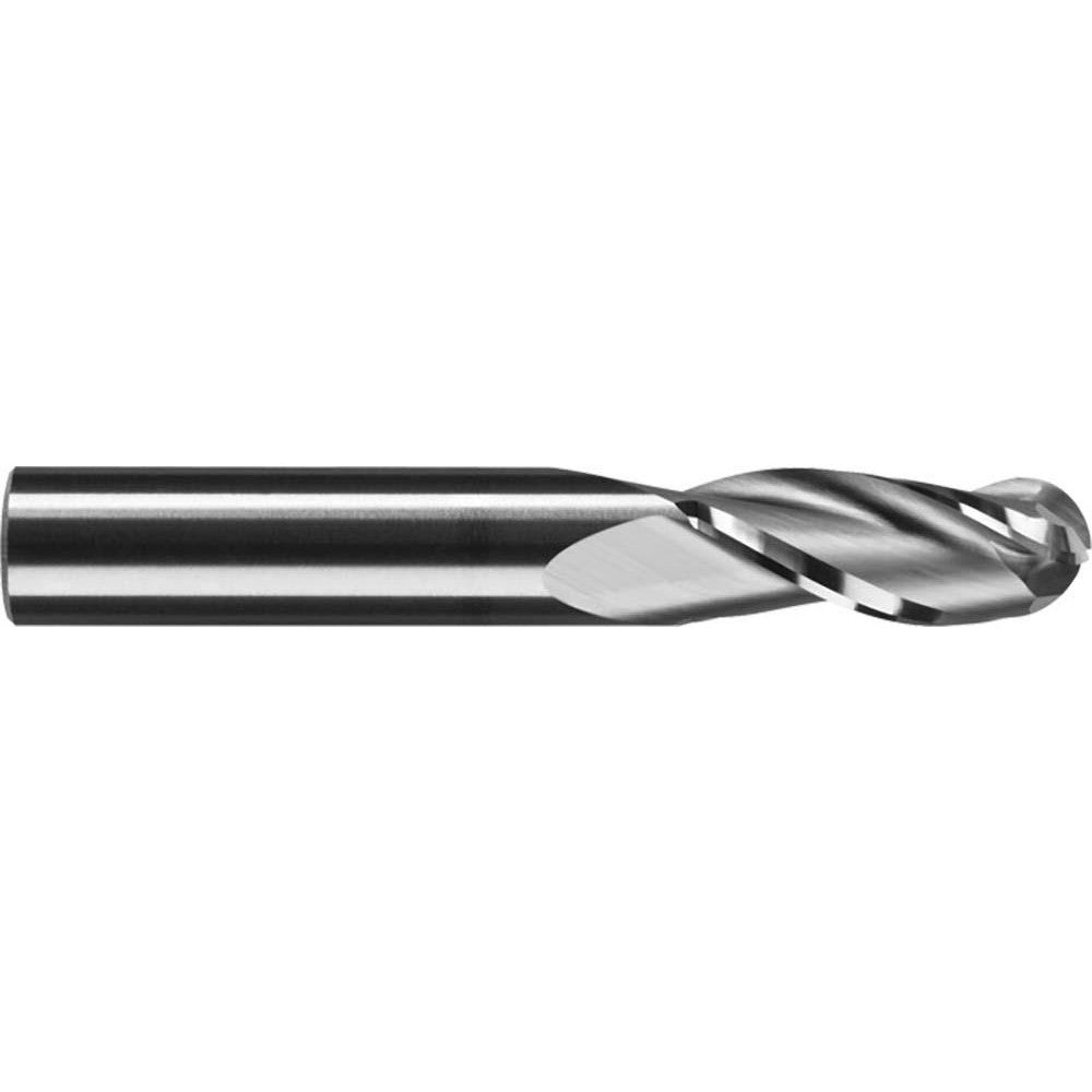 RobbJack B-333-02 Ball End Mill 0.0625" Dia, 0.1875" LOC, 3 Flute, Solid Carbide