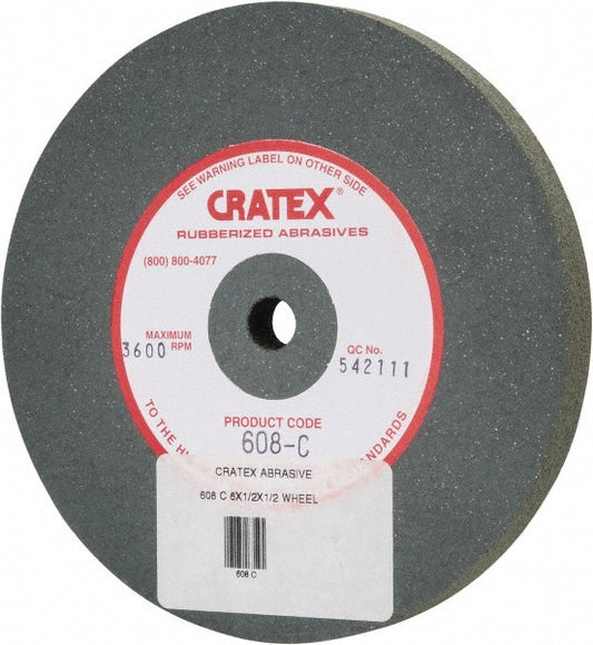 Cratex 608 C Surface Grinding Wheel 6" Dia, 1/2" Thick, 1/2" Hole