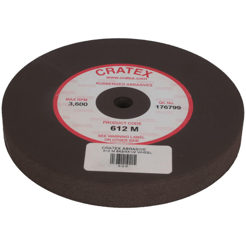 Cratex 612 M Surface Grinding Wheel 6" Dia, 3/4" Thick, 1/2" Arbor