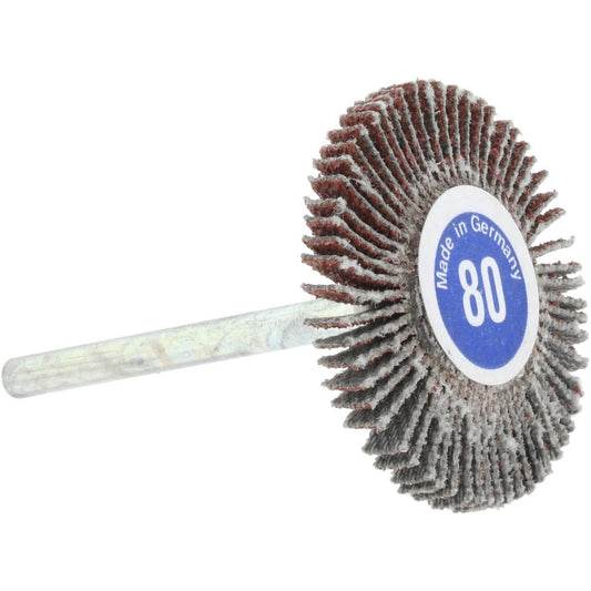 Value Collection 112265 Mounted Flap Wheel 1-3/16" Dia, 1/8" Face Width, 80 Grit, Aluminum Oxide