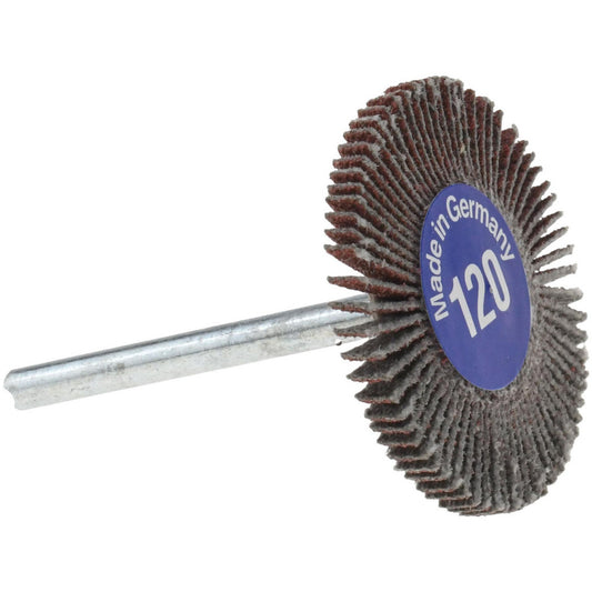 Value Collection 112267 Mounted Flap Wheel 1-3/16" Dia, 1/8" Face Width, 120 Grit, Aluminum Oxide
