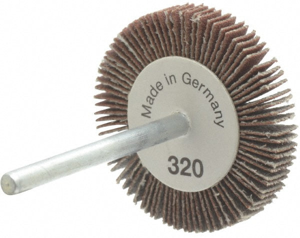 Value Collection 112291 Mounted Flap Wheel 1-3/16" Dia, 3/16" Face Width, 320 Grit, Aluminum Oxide