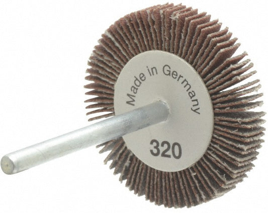 Value Collection 112291 Mounted Flap Wheel 1-3/16" Dia, 3/16" Face Width, 320 Grit, Aluminum Oxide