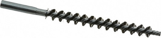 Schaefer Brush 43507 Double Stem/Single Spiral Tube Brush 7/16" Dia, 6-1/4" OAL, Stainless Steel Bristles