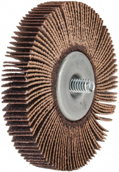 Norton 63642502659 Mounted Flap Wheel 1/2" Face Width, 80 Grit, Aluminum Oxide