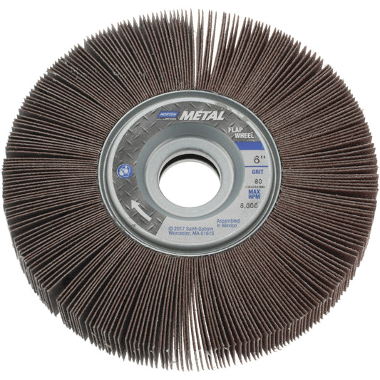 Norton 63642502681 6 x 1" 80 Grit Aluminum Oxide Unmounted Flap Wheel
