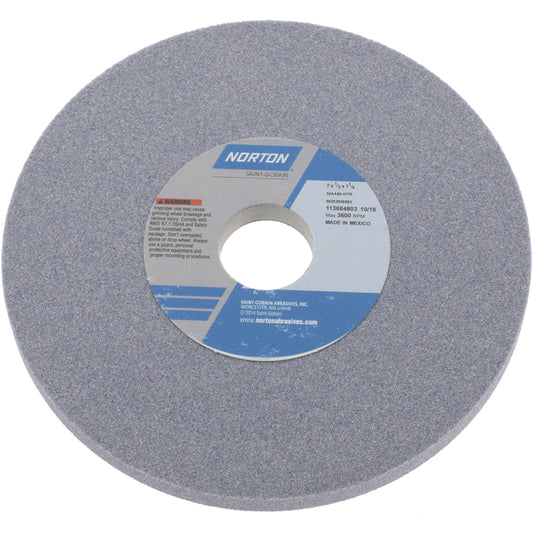 Norton 66252938883 Surface Grinding Wheel 7" Dia, 1/2" Thick, 1-1/4" Hole, 80 Grit, I Hardness