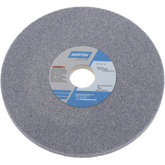 Norton 66253038892 Surface Grinding Wheel 8" Dia, 1/2" Thick, 1-1/4" Hole, 46 Grit, I Hardness