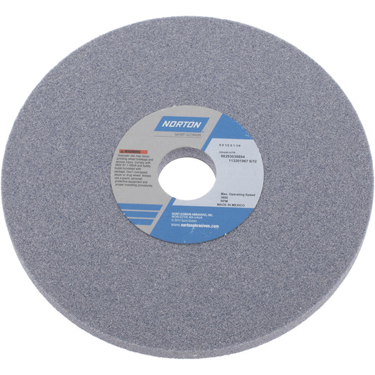 Norton 66253038894 Surface Grinding Wheel 8" Dia, 1/2" Thick, 1-1/4" Hole, 60 Grit, I Hardness