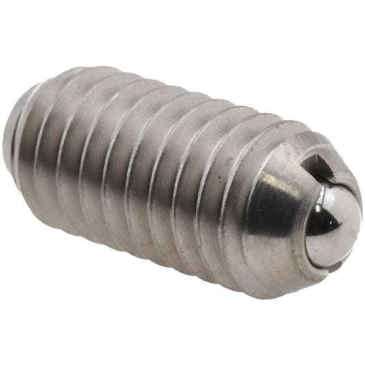 Vlier SSPHB58 Threaded Ball Plunger 3/8-16, 0.188" Ball Dia, 0.8" Body Length, 0.048" Max Ball Reach