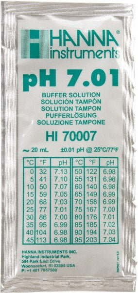 Hanna Instruments HI70007P 7.01% pH Range Buffer Pouch