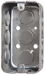 Cooper Crouse-Hinds TP594 Electrical Wall Box Steel, Rectangle, 4" OAH, 2-1/8" OAW, 1-7/8" OAD, 1 Gang