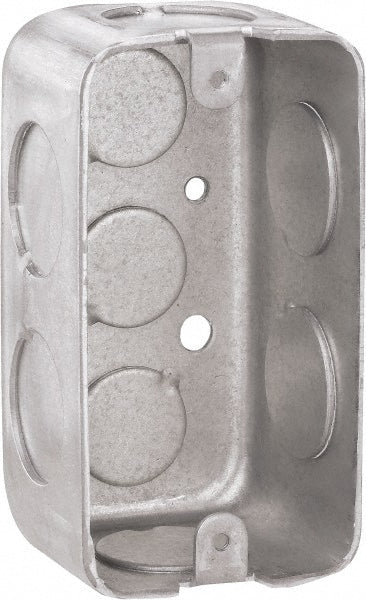 Cooper Crouse-Hinds TP596 Electrical Wall Box Steel, Rectangle, 4" OAH, 2-1/8" OAW, 1-7/8" OAD, 1 Gang