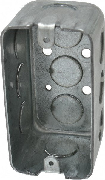Cooper Crouse-Hinds TP604 Electrical Wall Box Steel, Rectangle, 4" OAH, 2-1/8" OAW, 2-1/8" OAD, 1 Gang
