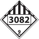 AccuformNMC DL149BP DOT - Shipping & Vehicle - 3082, 10-3/4" Wide x 10-3/4" High, Pressure-Sensitive Vinyl Placard