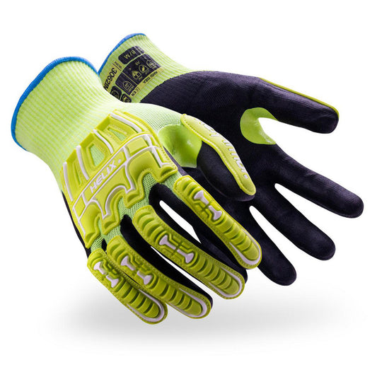 HexArmor 3062IMP-M (8) Cut & Puncture Resistant Gloves Style Knit  Coating Material Nitrile  Coating Coverage Palm & Fingertips  Glove Type Cut, Puncture & Abrasion-Resistant  ANSI/ISEA Cut Resistance Level A9  Primary Material HPPE Blend