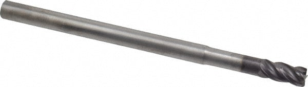 Kyocera SGS Precision Tools 36450 Corner Radius End Mill 1/4" Dia, 1/2" LOC, 0.02" Radius, 4 Flutes, Solid Carbide