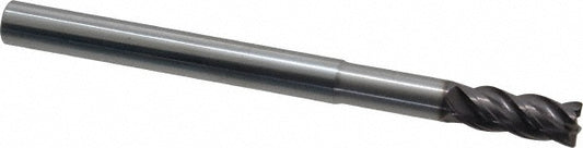 Kyocera SGS Precision Tools 36452 Corner Radius End Mill 5/16" Dia, 13/16" LOC, 0.02" Radius, 4 Flutes, Solid Carbide
