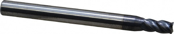 Kyocera SGS Precision Tools 36506 Corner Radius End Mill 0.1563" Dia, 5/16" LOC, 0.0100 to 0.0150" Radius, 4 Flutes, Solid Carbide
