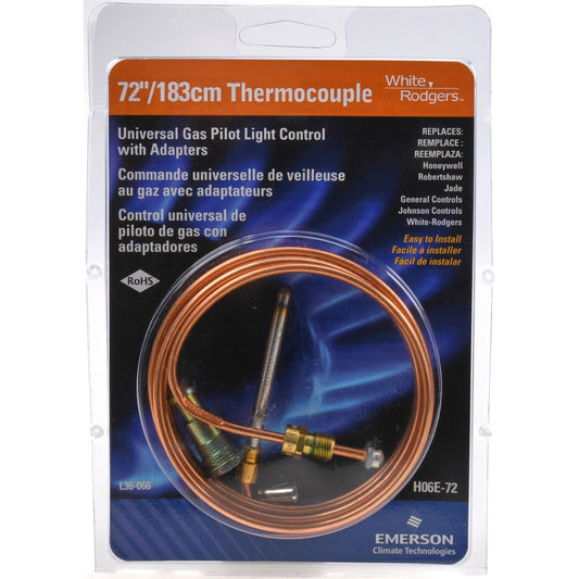 White-Rodgers H06E072S1 72" Lead Length Universal Replacement HVAC Thermocouple