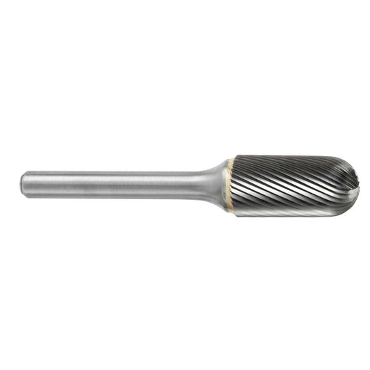 Kyocera SGS Precision Tools 11900 Abrasive Burr SC-6, 5/8" Cut Dia, Ball Nose Cylinder, Single Cut