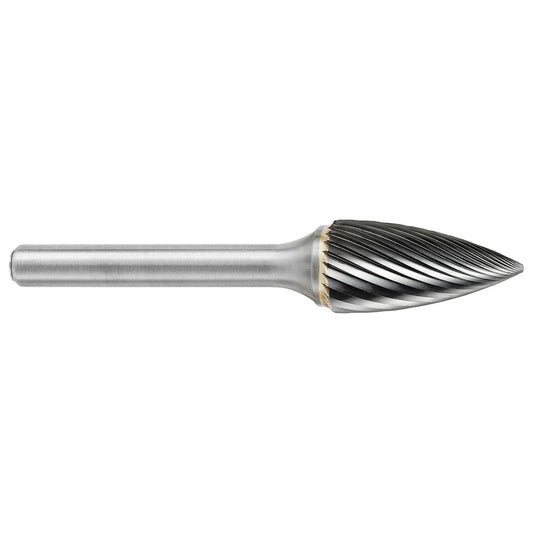 Kyocera SGS Precision Tools 13850 Abrasive Burr SG-1, 1/4" Cut Dia, Tree, Single Cut