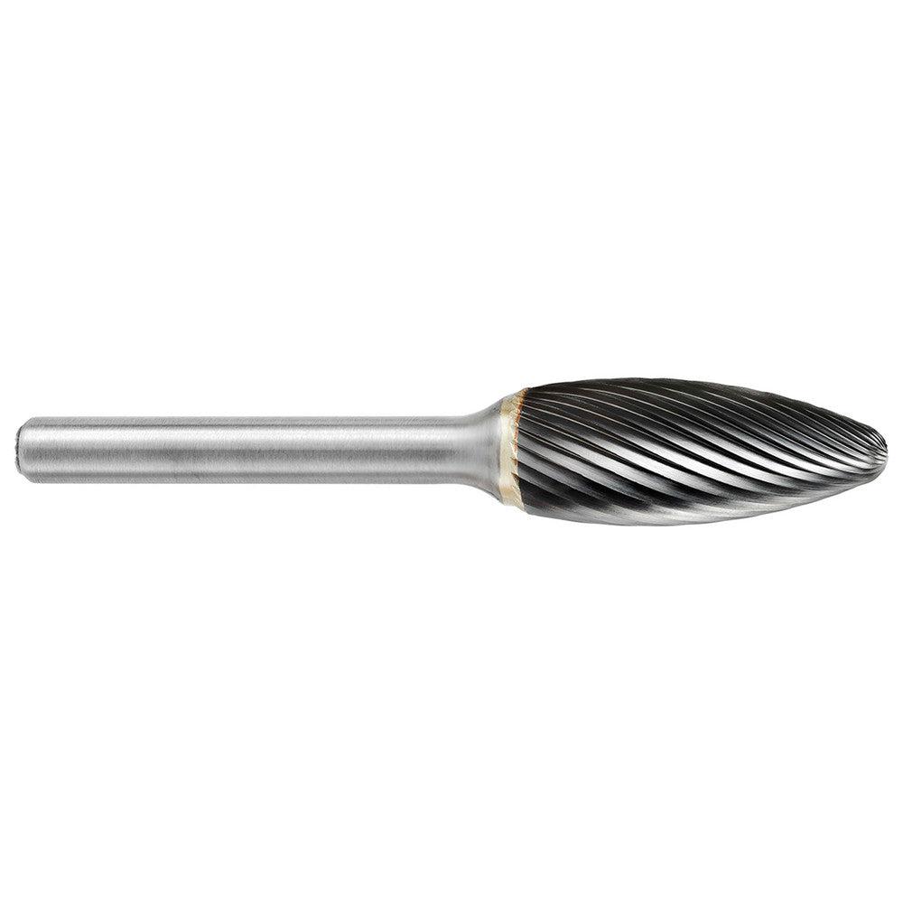 Kyocera SGS Precision Tools 14425 Abrasive Burr SH-5, 1/2" Cut Dia, Flame, Single Cut