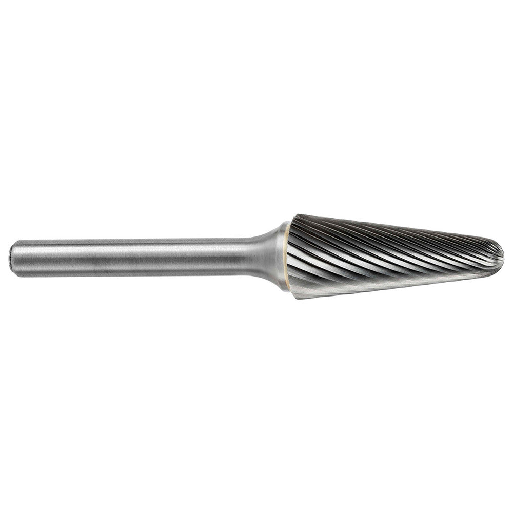 Kyocera SGS Precision Tools 15175 Abrasive Burr SL-1, 1/4" Cut Dia, Ball Nose Cone, Single Cut