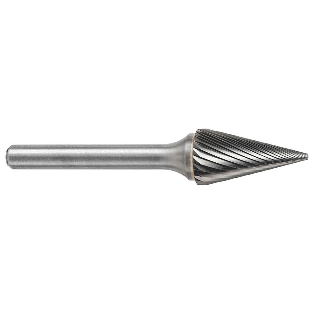 Kyocera SGS Precision Tools 15550 Abrasive Burr SM-3, 1/4" Cut Dia, Cone, Single Cut