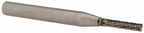 Kyocera SGS Precision Tools 11278 Abrasive Burr SB-12, 1/8" Cut Dia, Cylinder With End Cut, Double Cut