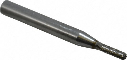 Kyocera SGS Precision Tools 12053 Abrasive Burr SC-11, 1/8" Cut Dia, Ball Nose Cylinder, Double Cut