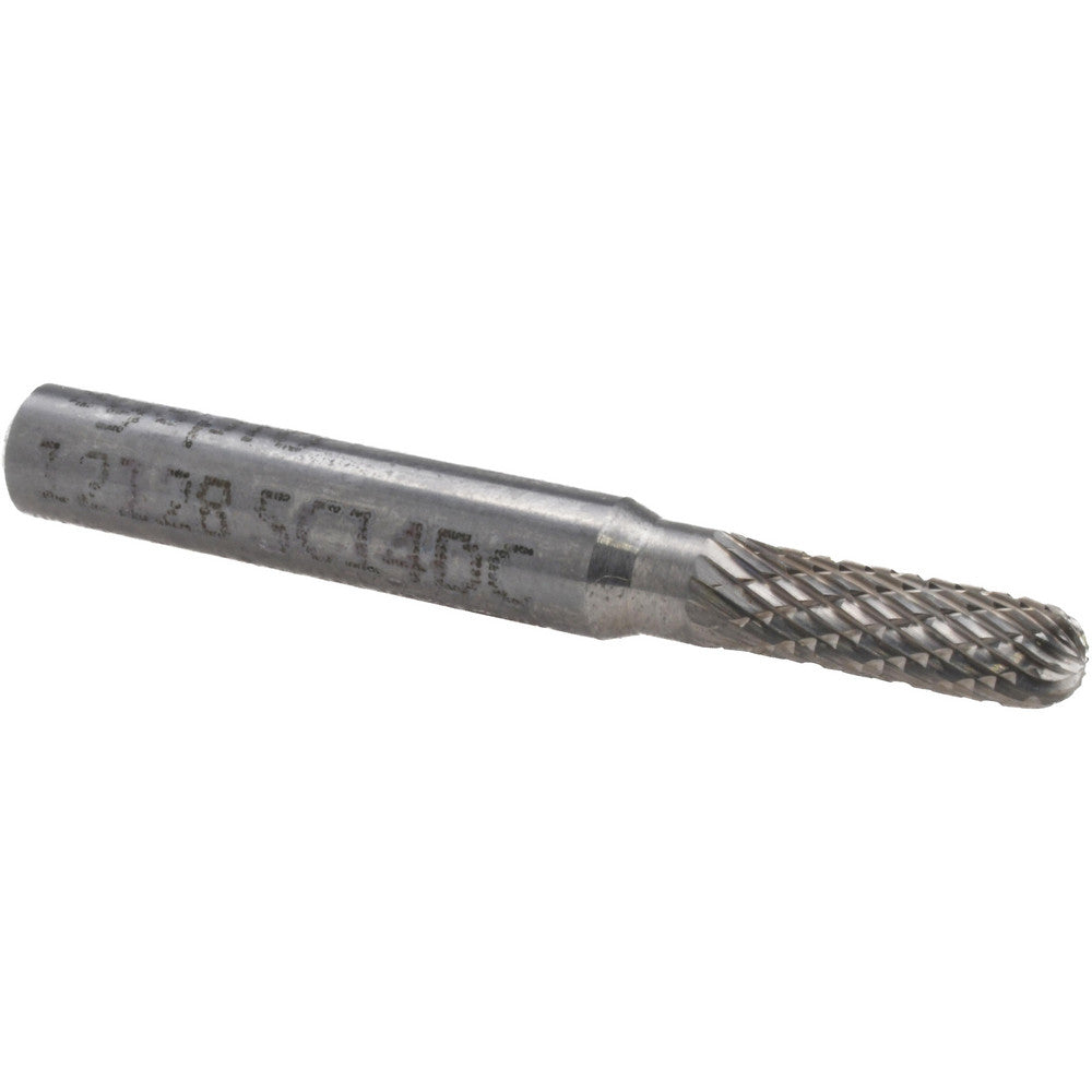 Kyocera SGS Precision Tools 12128 Abrasive Burr SC-14, 3/16" Cut Dia, Ball Nose Cylinder, Double Cut
