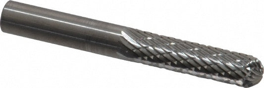 Kyocera SGS Precision Tools 11728 Abrasive Burr SC-1L, 1/4" Cut Dia, Ball Nose Cylinder, Double Cut
