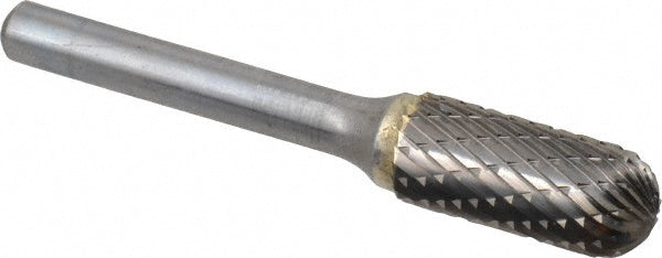 Kyocera SGS Precision Tools 11853 Abrasive Burr SC-4, 7/16" Cut Dia, Ball Nose Cylinder, Double Cut
