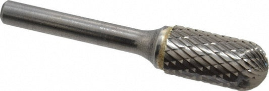 Kyocera SGS Precision Tools 11878 Abrasive Burr SC-5, 1/2" Cut Dia, Ball Nose Cylinder, Double Cut