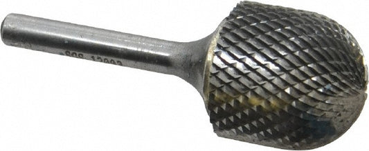 Kyocera SGS Precision Tools 12003 Abrasive Burr SC-9, 1" Cut Dia, Ball Nose Cylinder, Double Cut