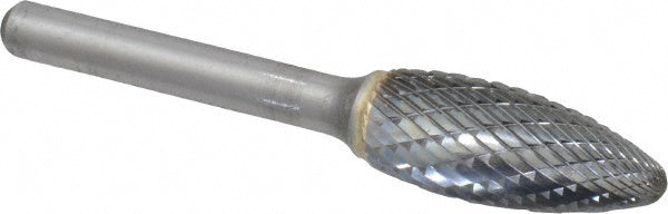 Kyocera SGS Precision Tools 14428 Abrasive Burr SH-5, 1/2" Cut Dia, Flame, Double Cut